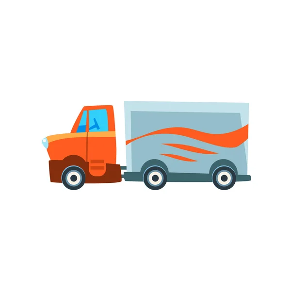 Ícone bonito do carro do brinquedo do caminhão de carga de longa distância —  Vetores de Stock