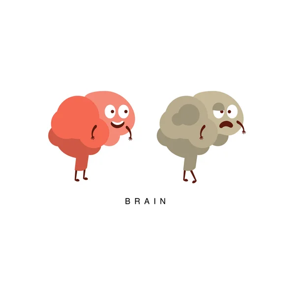 Інфографічна ілюстрація здорового мозку — стоковий вектор
