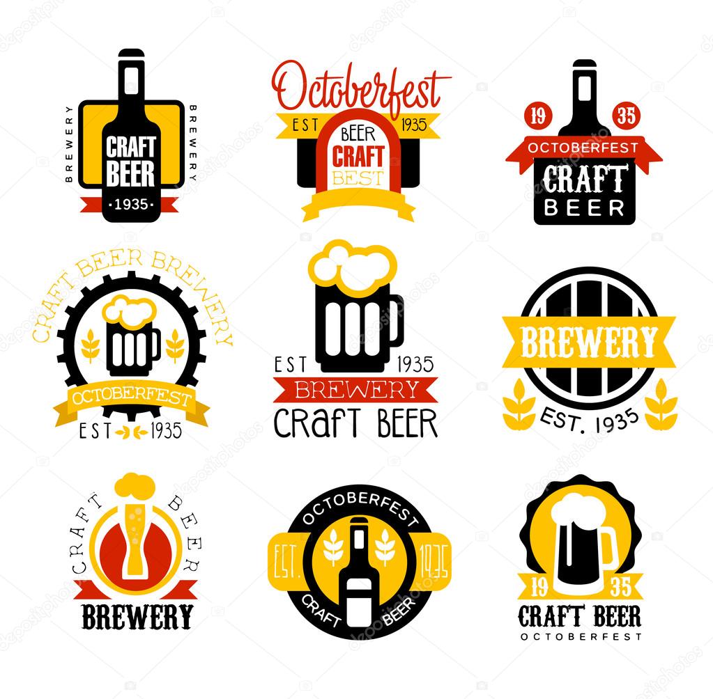 vector cerveza logos cerveza