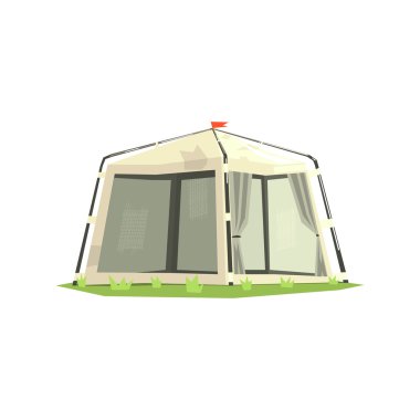 Beyaz sportif kamp çadırı