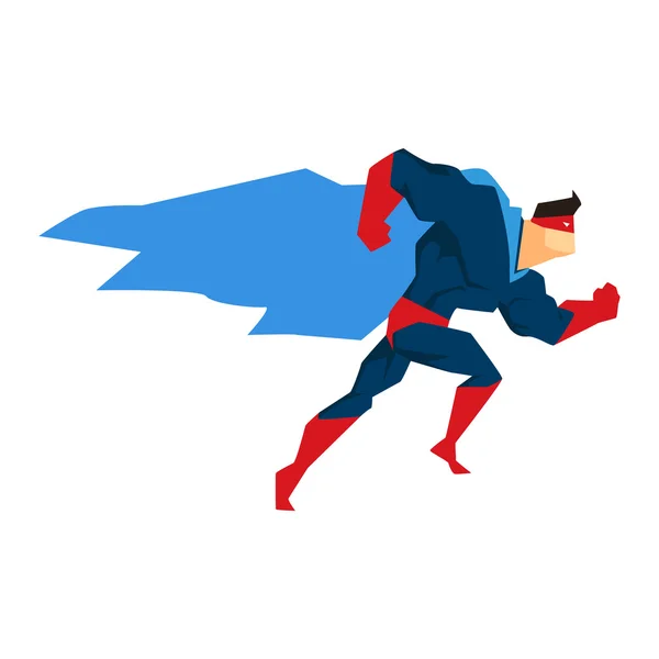 Superhéros en action, silhouette dans différentes poses — Image vectorielle