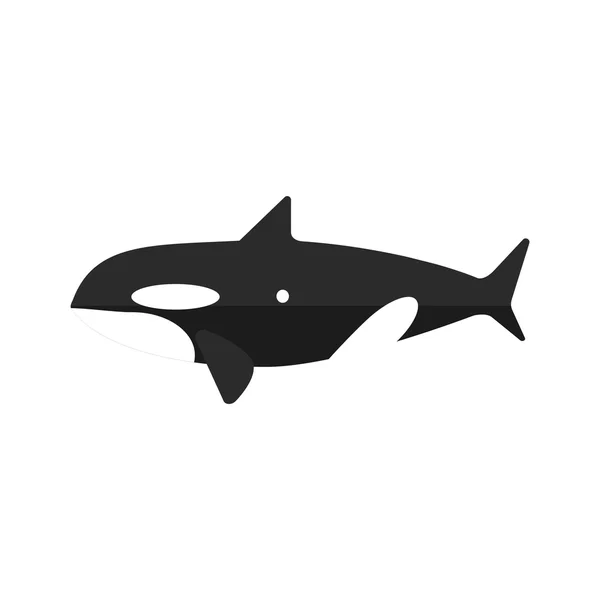 Orque baleine style primitif autocollant enfant — Image vectorielle