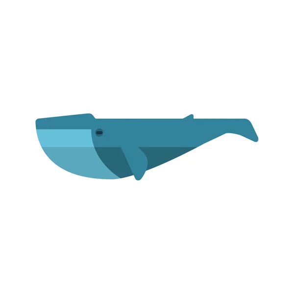 Sticker Enfant Style Primitif Baleine Bleue — Image vectorielle