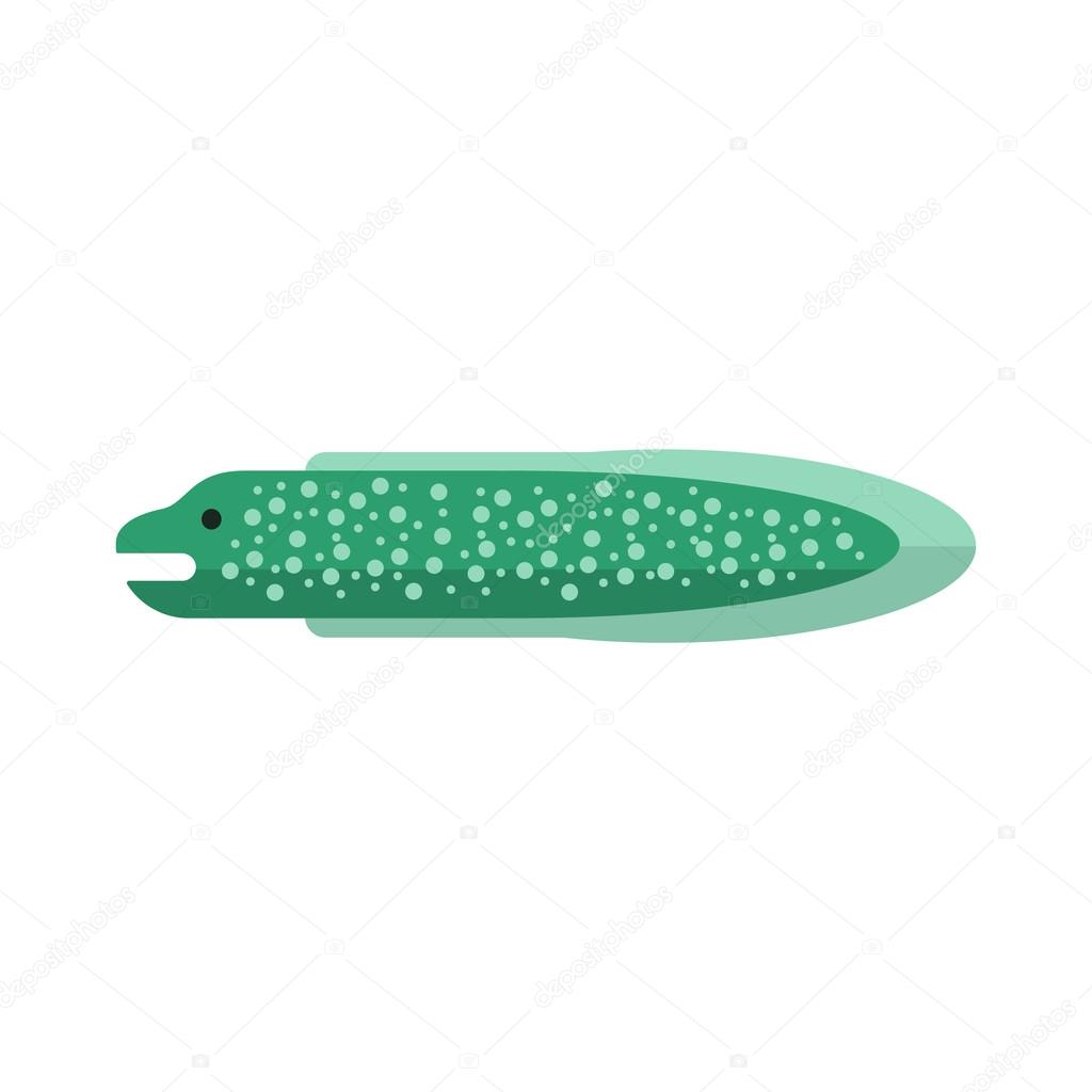 Green Eel Primitive Style Childish Sticker