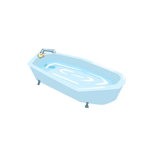 Bañera llena de agua — Vector de stock