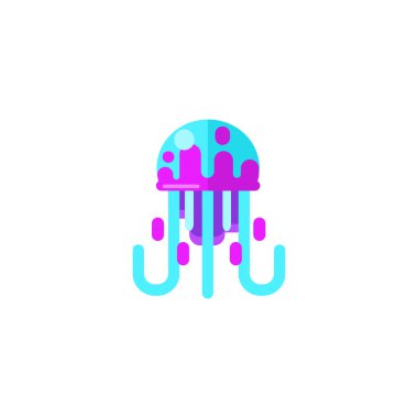 Jellyfish Primitive Style Childish Sticker clipart
