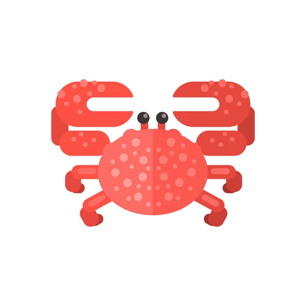 Pink Crab Primitive Style Childish Sticker — Stock Vector