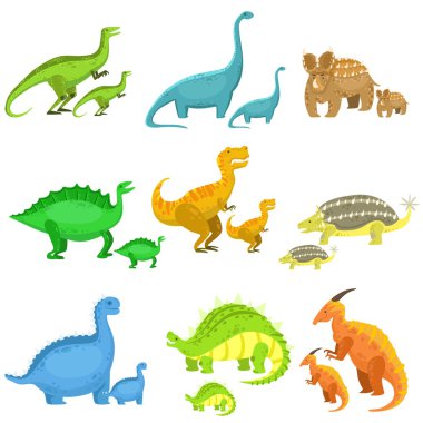Büyük ve Küçük Çiftler farklı dinozorlar