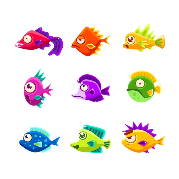 Collection de poissons tropicaux — Image vectorielle