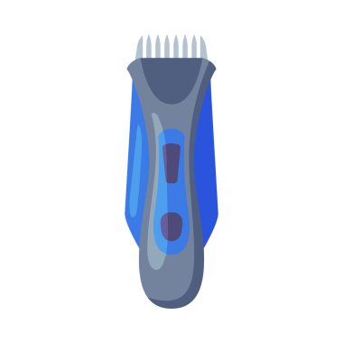 Saç Kırpıcı, Elektrikli Ustura Berber Biçimlendirme Profesyonel Saç Tıraşı ve Traş Çizgi Filmi Biçimli Vektör İllüstrasyonu