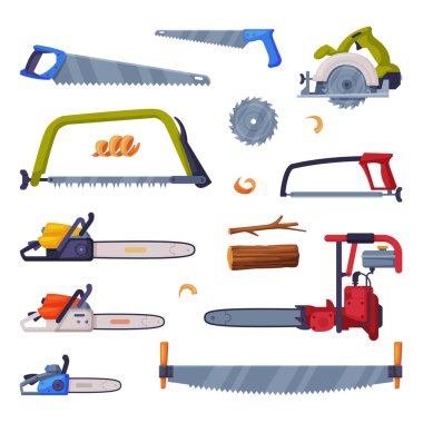 Sert Bıçaklı Farklı Testere Sert Dişli Kenar Vektörü Ayarlı