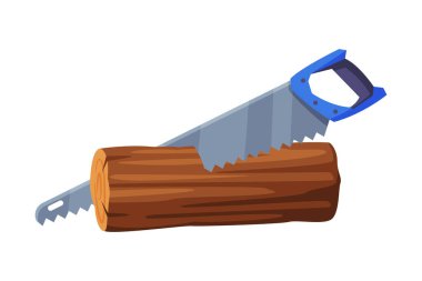 Toothed Edge Kesme Kütük Vektörü Resimleri ile Testere