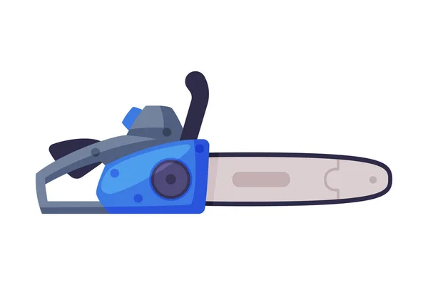 Powered Chain Saw with Tough Blade with Hard Toothed Edge Vector Illustration — Stockový vektor