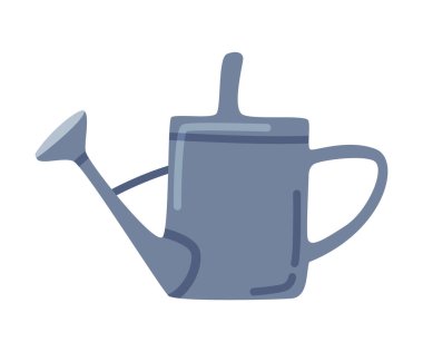 Metal Sulama Kutusu, Bahçıvanlık ve Tarım Malzemeleri Çizgi Film Biçimi Vektör İllüstrasyonu