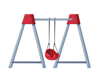 Bekleyen Koltuk Vektörü İllüstrasyonu Olarak Asılı Sallanan Oyun Alanı Ekipmanı