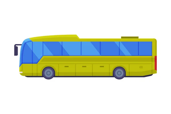 Lange tourbus als reis- en toeristisch symbool Vector Illustratie — Stockvector