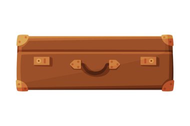 Seyahat ve Turizm Sembol Gösterimi Olarak Kahverengi Bavul