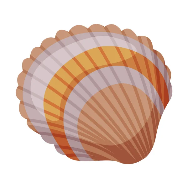 Seashell as Travel and Tourism Atributo Ilustración vectorial — Vector de stock