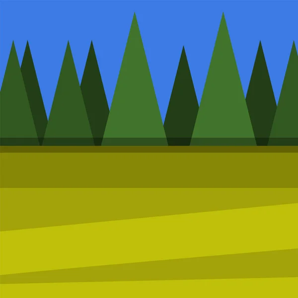 Abstrakt grönt fält och utomhus natur vektor bakgrund — Stock vektor