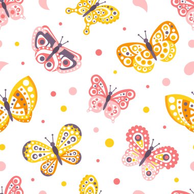 Güzel Kelebekler Soyut Kusursuz Arkaplan, Kumaş, Duvar Kağıdı, Ambalaj Kağıdı, Tekstil, Arkaplan Tasarım Vektörü İlülasyonu