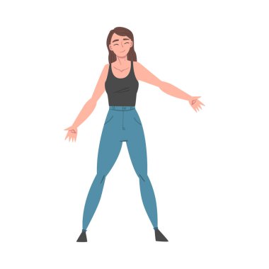 Açık Ellerle Giyinen Kız Giysileri, Hoş Geldiniz, Dayanışma, Arkadaşlık ve Yardım Konsepti Çizgi Film Biçimi Çizgi Roman Sanatçısı