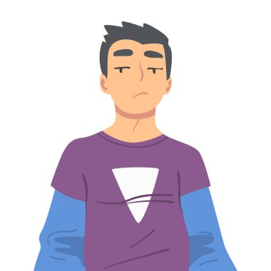 Genç Adam Vektör İllüzyonundan Kameraya Bakıyor