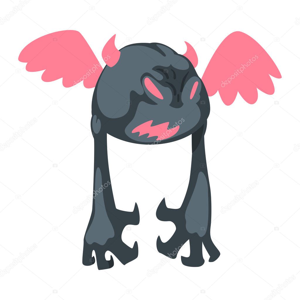 Spooky Monster as Grotesque Creature with Terrifying Appearance Vector Illustration
