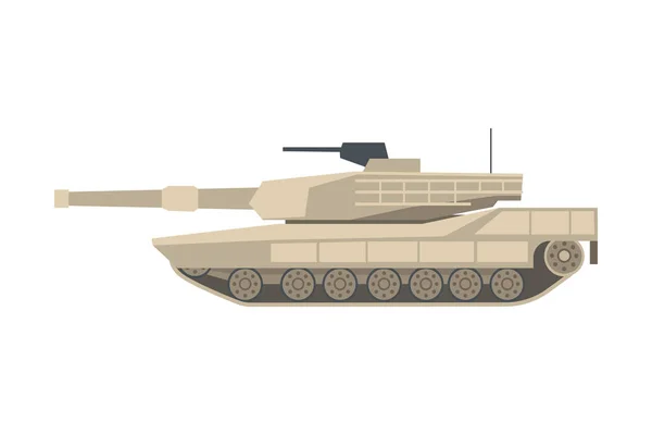 Armoured Tank as Military Transportation and Fighting Vehicle for Front-line Combat Vector Illustration — Stock Vector