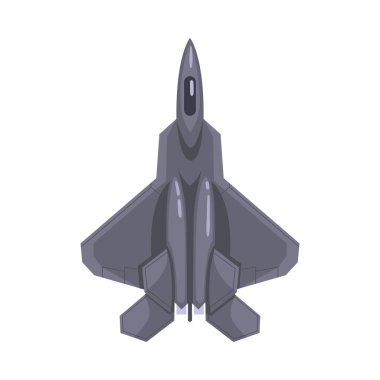 Hava Muharebe Vektörü İllüstrasyonu İçin Sabit Kanatlı Savaş Uçağı Olarak Askeri Uçak