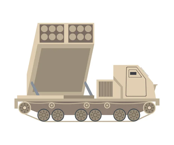 Armoured Missile Vehicle as Military Transportation for Combat Vector Illustration — Stock Vector