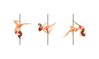 Genç Polonyalı Dansçı Dikey Kutup Vektöründe Akrobasi Gösteriyor