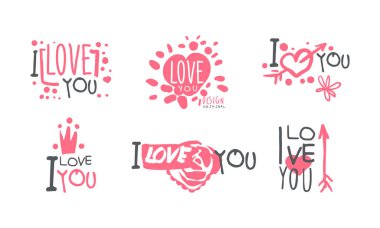 Love You Etiels Koleksiyon, Tatil, Romantik Randevu El Çizimi Rozet Çizimi Çizim Çizimi