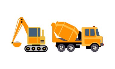 İnşaat için Ağır Makineler veya Taşıyıcı Çalışma Vektörü Ayarları