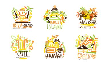 Egzotik Ada Yaz Sahil Turizmi Ayarları Orijinal Tasarımı