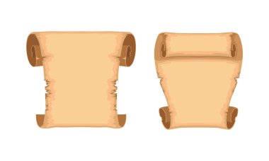 Metin Vektörü İllüstrasyonu için Eski Kağıt Parşömenleri