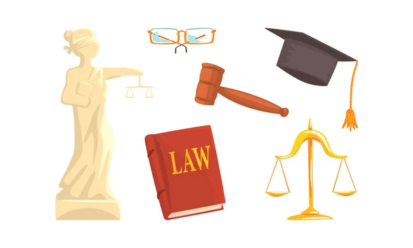 Advogado ou Advogado Símbolos e Atributos Vector Set — Vetor de Stock