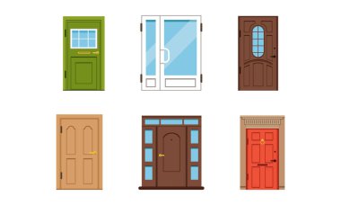 Bina Girişi Dış Vektör Ayarları Olarak Farklı Kapı