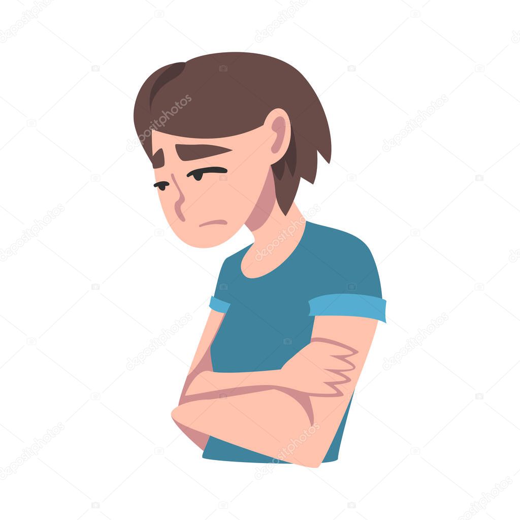 Young Woman Suffering from Pronounced Weakness, Symptom of Heart Stroke Cartoon Vector Illustration