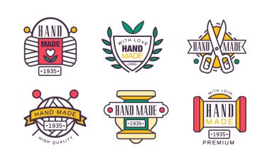 El yapımı İğne İşleme Rozetleri ve Atölye Amblem Vektörü Ayarları