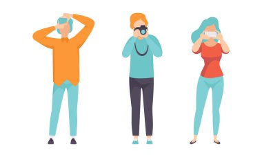 Fotoğraf seti, Erkek ve Kadın Fotoğrafları Çeken ve Fotoğraf Odak Noktası Odak Noktası Odak Noktası Odak Noktası Yapan İnsanlar