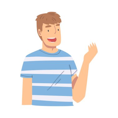 Neşeli Adam Konuşuyor, Hareketli Adam Son Haberleri Tartışıyor ya da Dedikoducu Vektör İllüzyonu