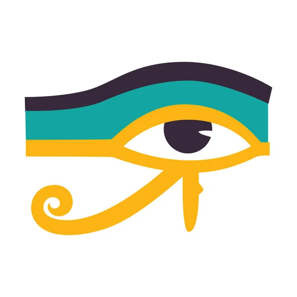 Occhio di Horus o Udjat come antico simbolo egizio di protezione e Royal Power Vector Illustrazione — Vettoriale Stock