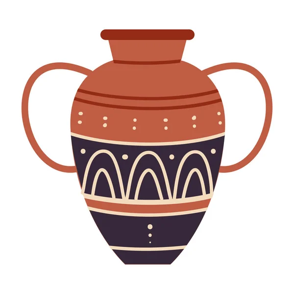 Αιγυπτιακό πήλινο βάζο με παλιά διακόσμηση εικονογράφηση διάνυσμα — Διανυσματικό Αρχείο