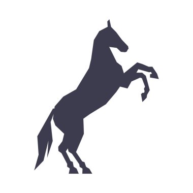 Yarış Atı Silueti Hind Legs, Derby, Binicilik Sporu Vektör İllüstrasyonu