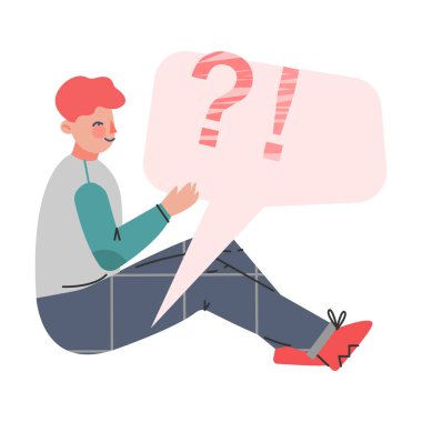 Adam Yalan Bilgileri Yayıyor, Sahte Haberler, Yanlış Bilgilendirme Çizgi Filmi Vektör İllüstrasyonu