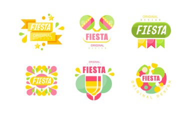 Parlak Fiesta Aziz Günü Kutlaması Orijinal Tasarım Vektörü Seti