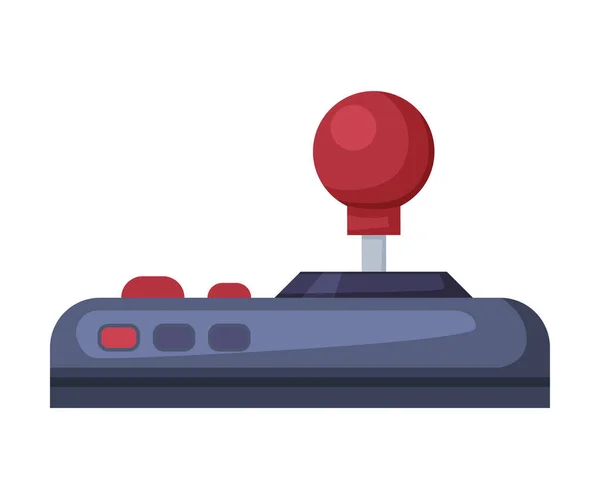 Controlador de juego, Retro Video Game Device Cartoon Vector Illustration — Archivo Imágenes Vectoriales