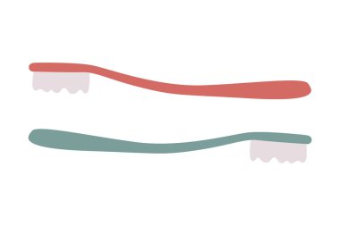 Diş fırçası Diş Temizleme Vektörü İllüstrasyonu İçin Ağız Temizleme Aracı