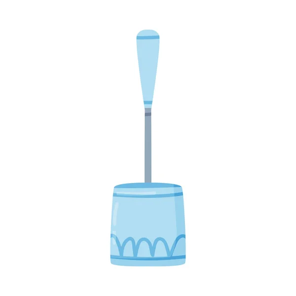 Brosse de toilette comme outil pour nettoyer le bol de toilette isolé sur fond blanc Illustration vectorielle — Image vectorielle