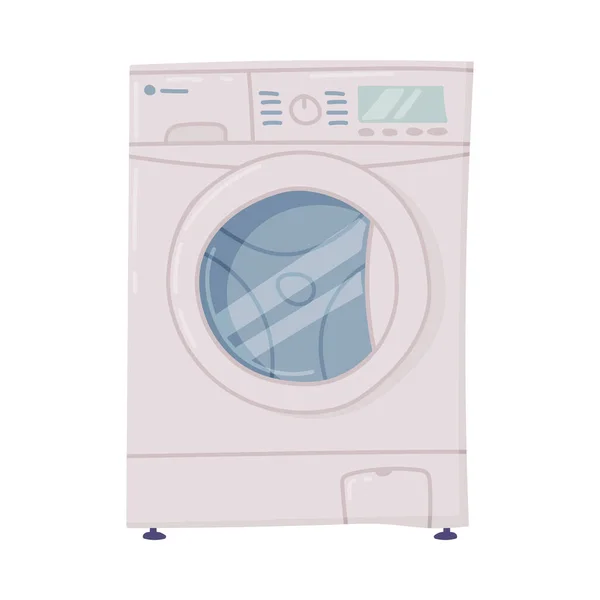 Washing Machine as Household Appliance for Laundry Vector Illustration — Stock Vector